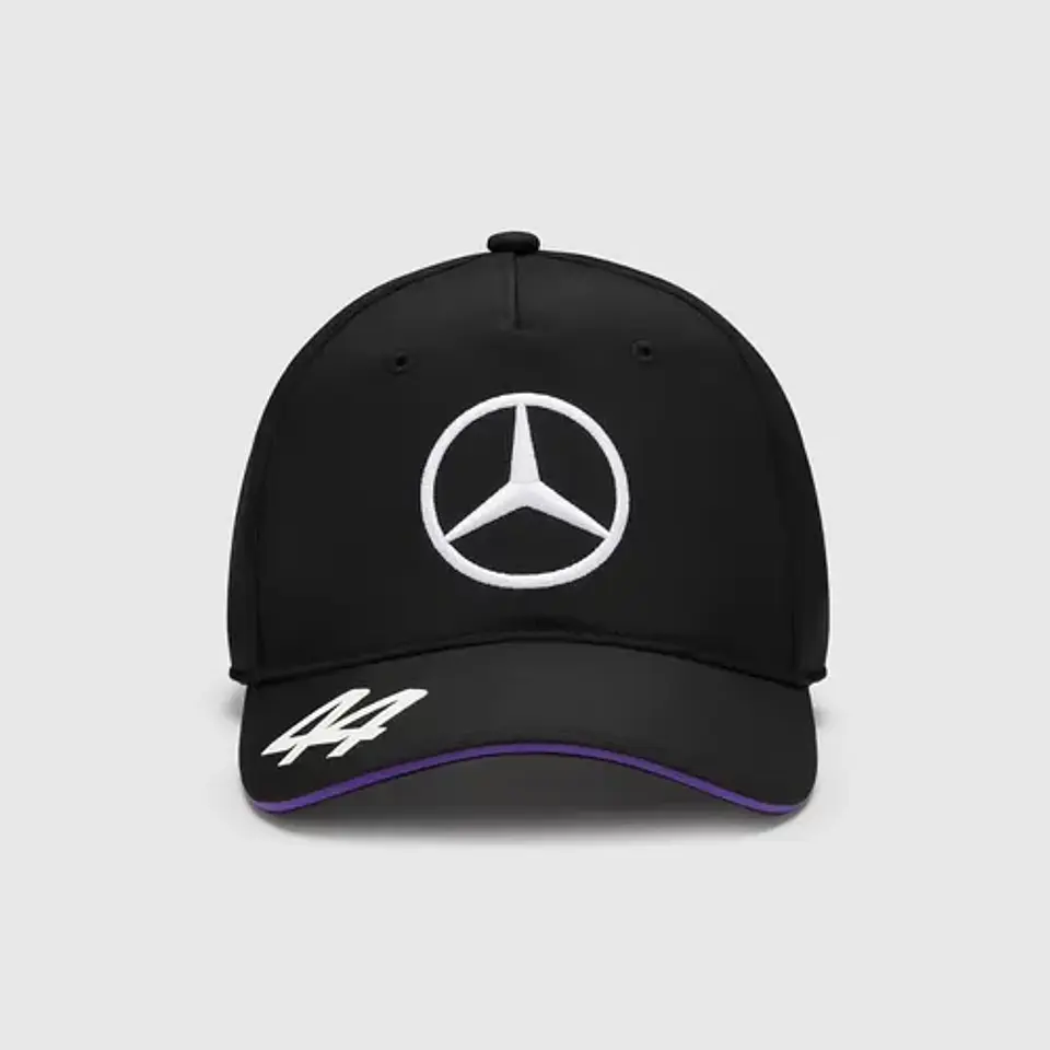 Jockey Mercedes Benz Lewis Hamilton Negro 2024 Malla Oficial 5