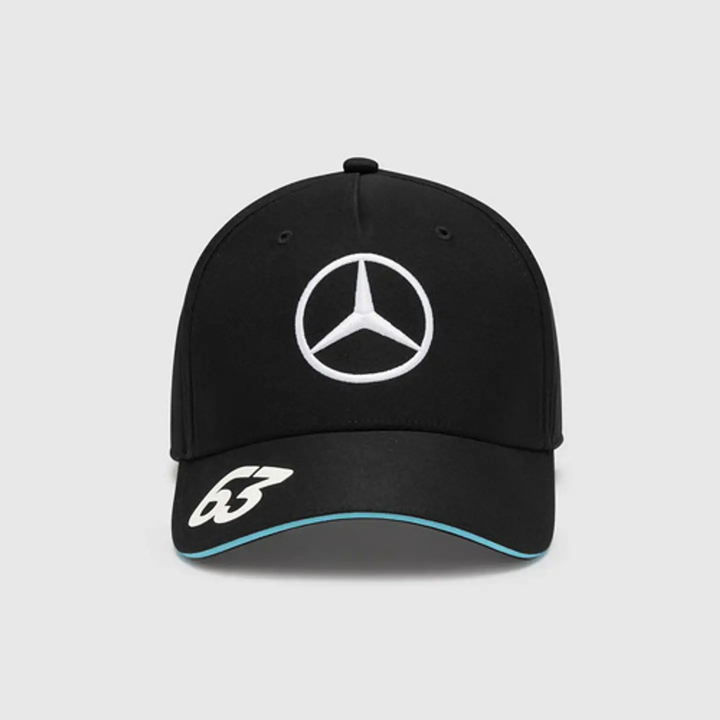 Jockey Mercedes F1 George Russell Negro Oficial Gorro 2