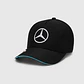 Jockey Mercedes F1 George Russell Negro Oficial Gorro - Miniatura 7