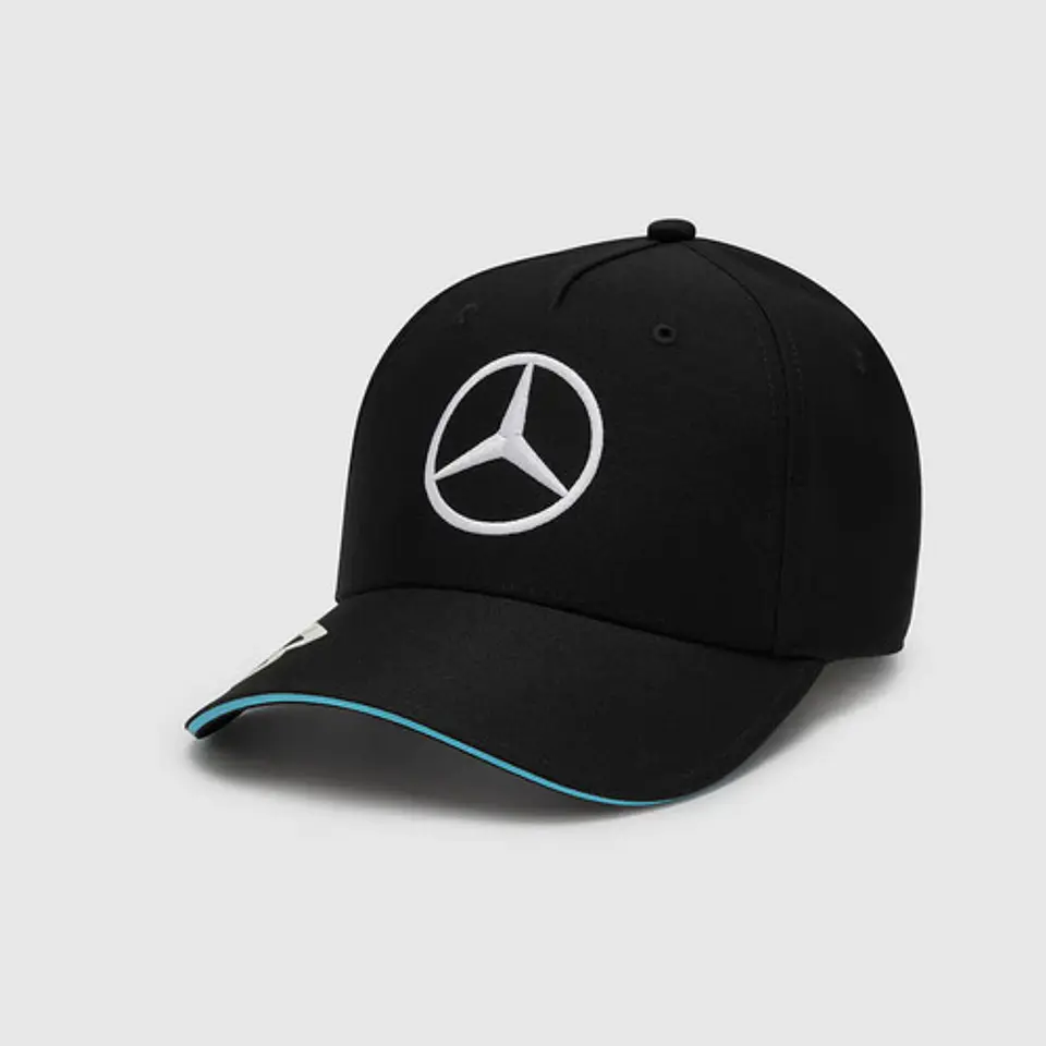 Jockey Mercedes F1 George Russell Negro Oficial Gorro 7
