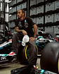 Gorra Mercedes Benz Lewis Hamilton Blanca Malla - Miniatura 3
