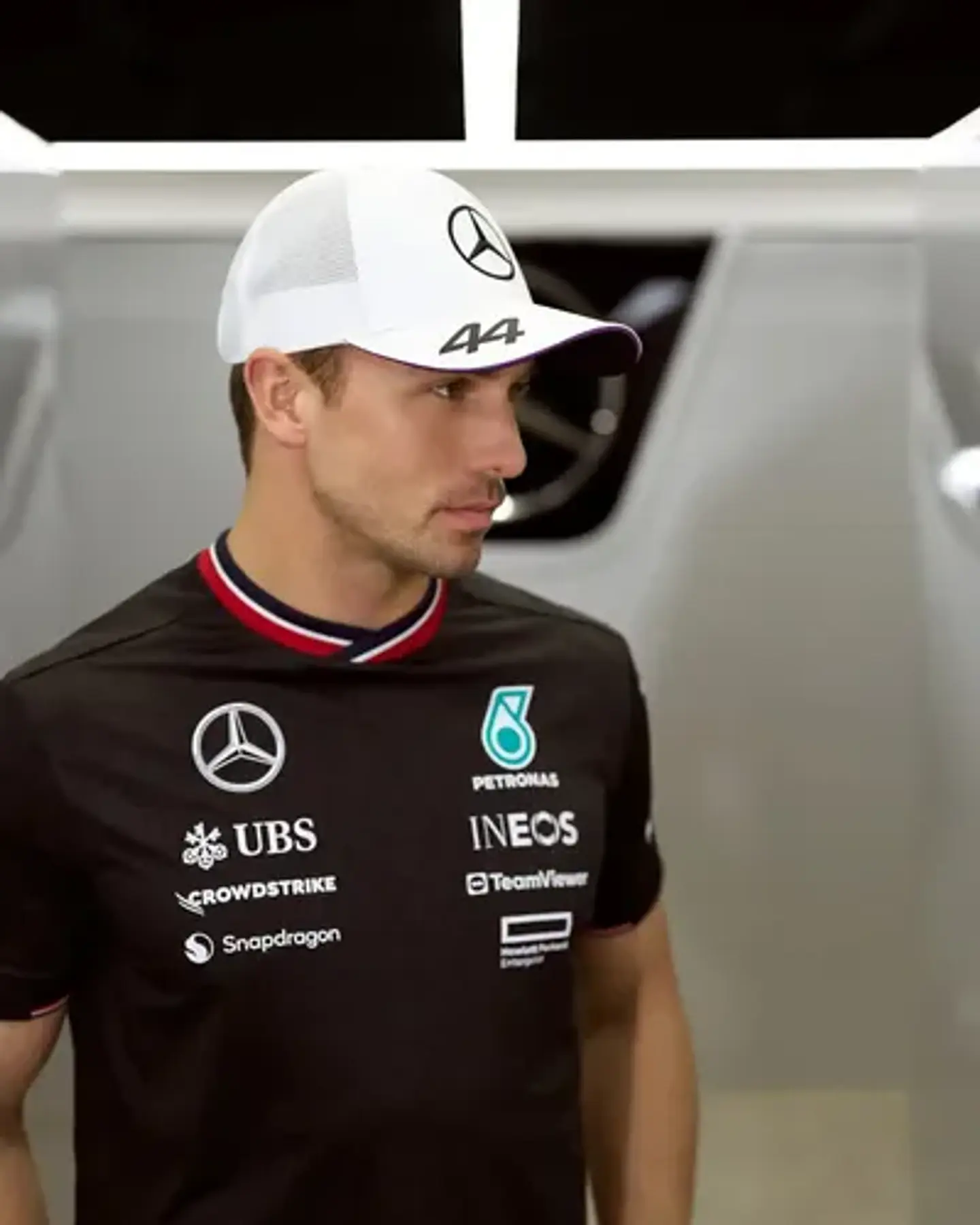 Gorra Mercedes Benz Lewis Hamilton Blanca Malla 6