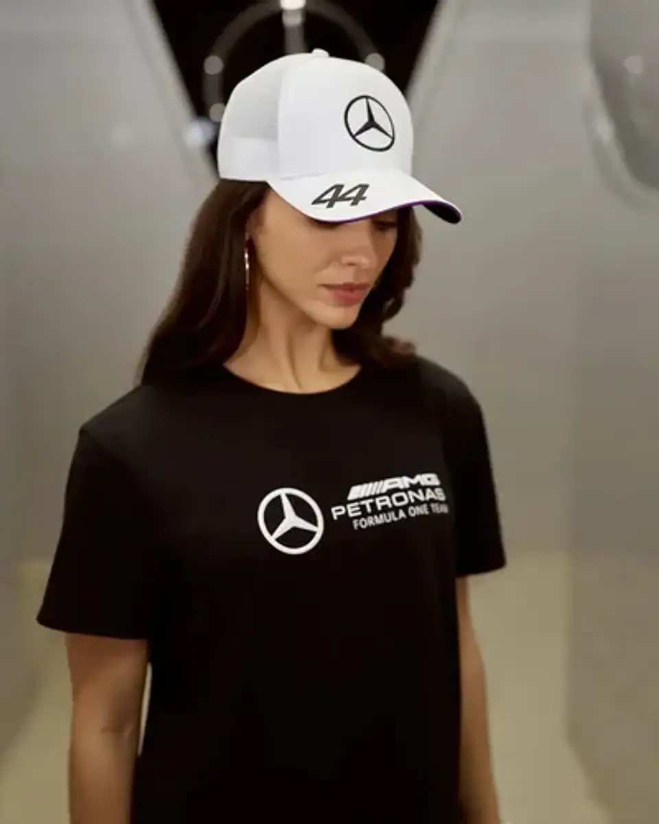 Gorra Mercedes Benz Lewis Hamilton Blanca Malla 7