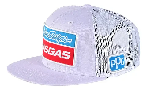 Jockey Gasgas Gorra Troy Lee Designs Gorro Snapback Blanco