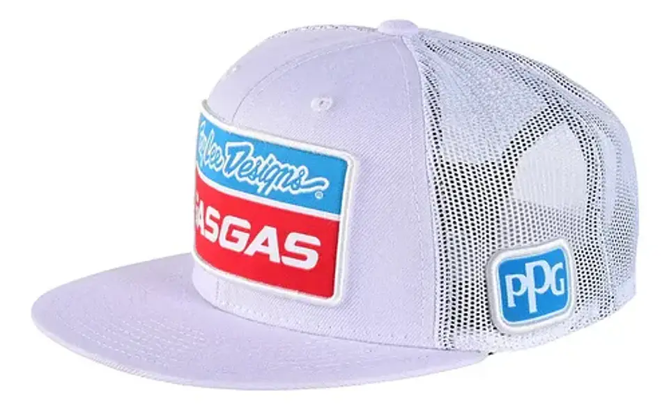 Jockey Gasgas Gorra Troy Lee Designs Gorro Snapback Blanco 1