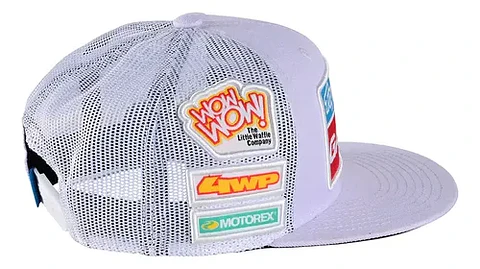 Jockey Gasgas Gorra Troy Lee Designs Gorro Snapback Blanco