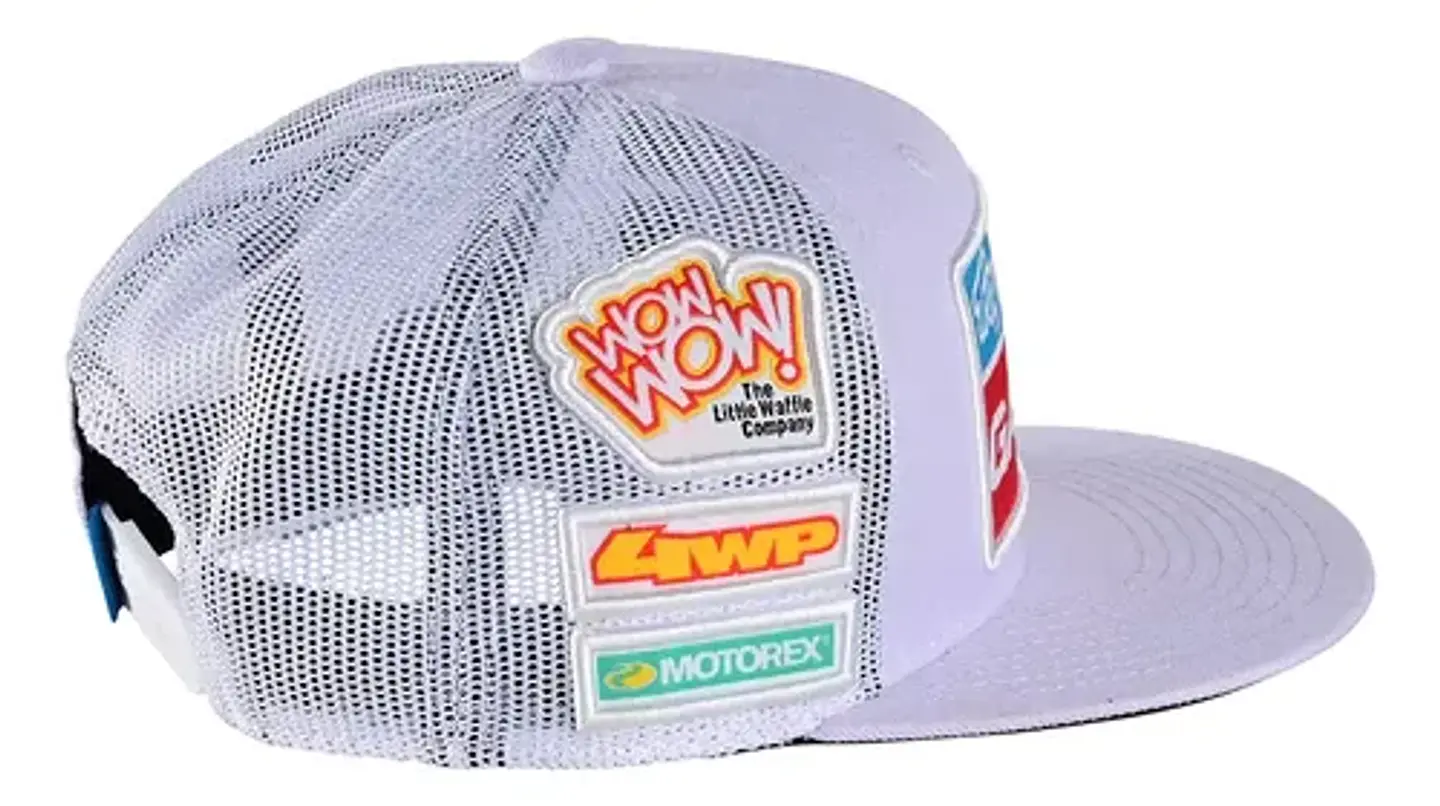 Jockey Gasgas Gorra Troy Lee Designs Gorro Snapback Blanco 2