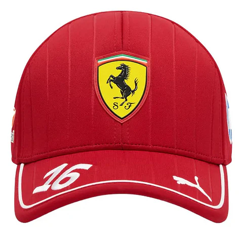 Gorra Scuderia Ferrari Charles Leclerc 16 Fórmula 1 2025