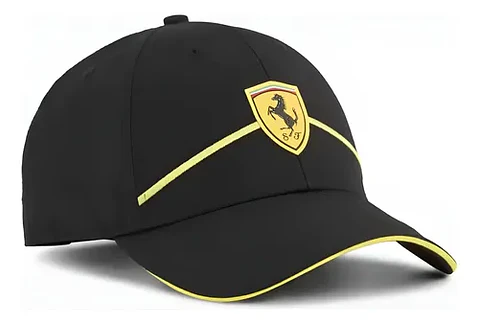 Jockey Escudería Ferrari F1 Curvo Gorro Negro Gorra
