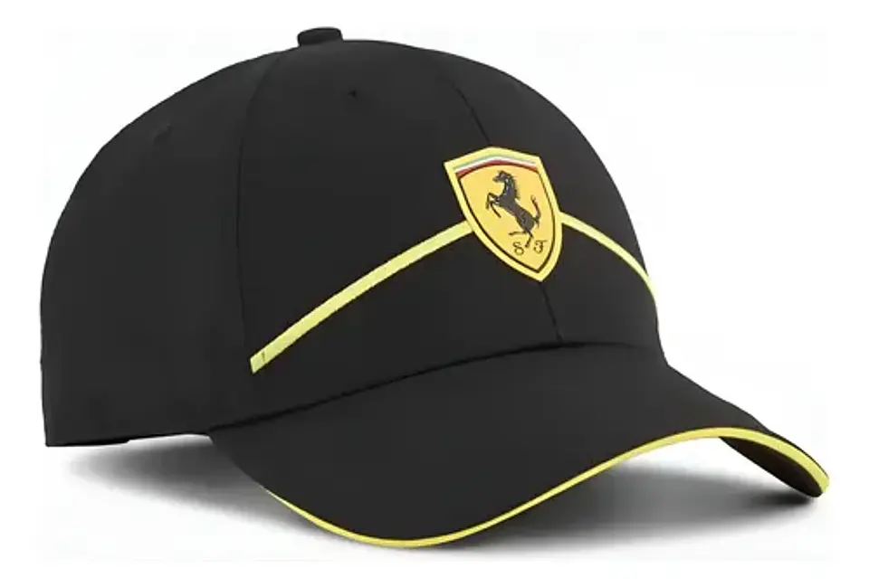 Jockey Escudería Ferrari F1 Curvo Gorro Negro Gorra 1