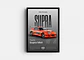 Cuadro Toyota Supra Mk4 De Paul Walker + Marco - Miniatura 1