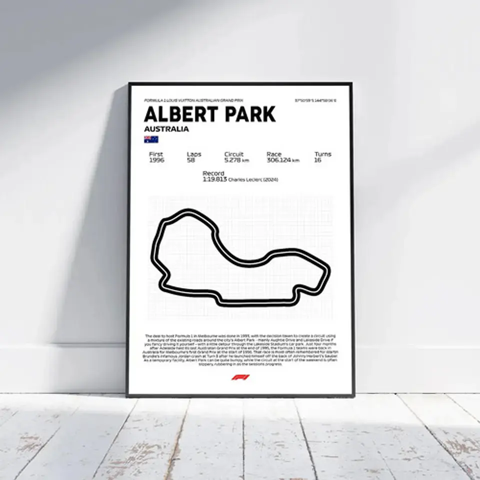 Cuadro F1 Circuito De Albert Park (australia) 2