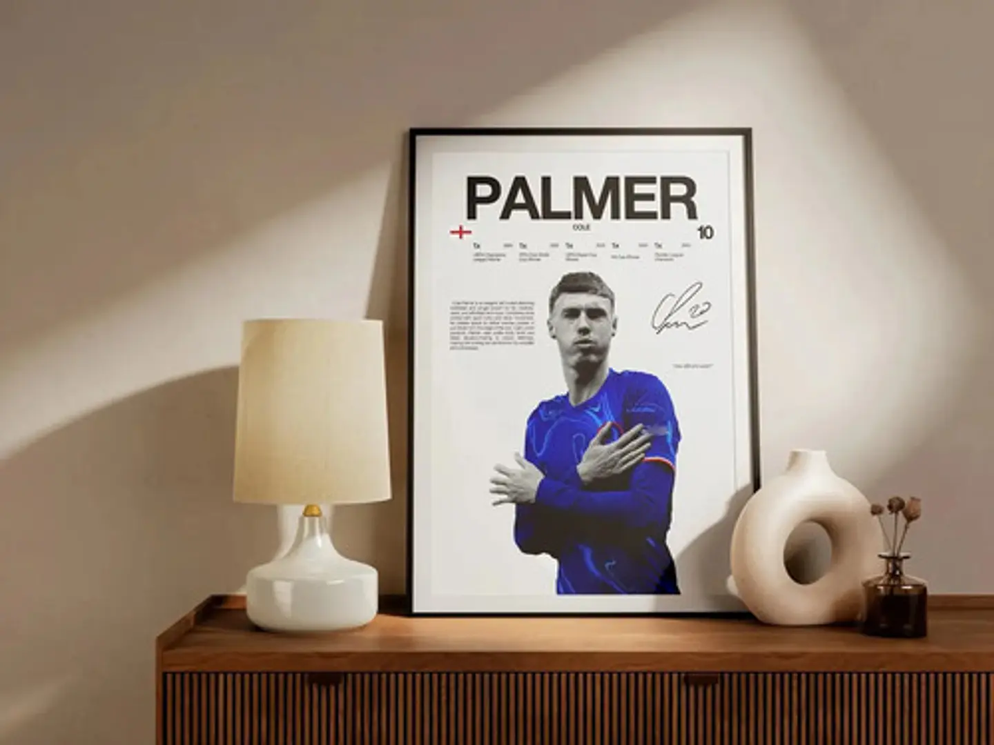 Cuadro De Cole Palmer Futbol + Marco 1