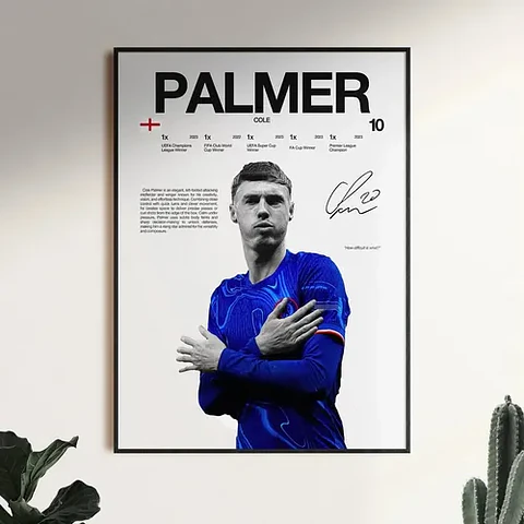 Cuadro De Cole Palmer Futbol + Marco
