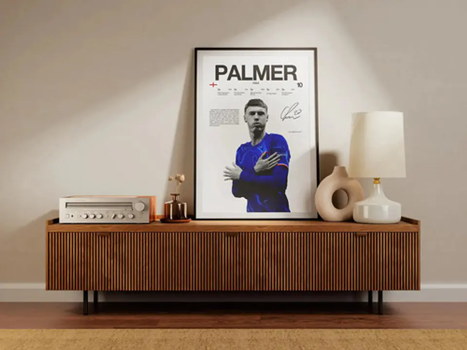 Cuadro De Cole Palmer Futbol + Marco 4