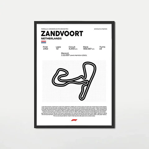 Cuadro F1 Circuito Zandvoort (países Bajos)