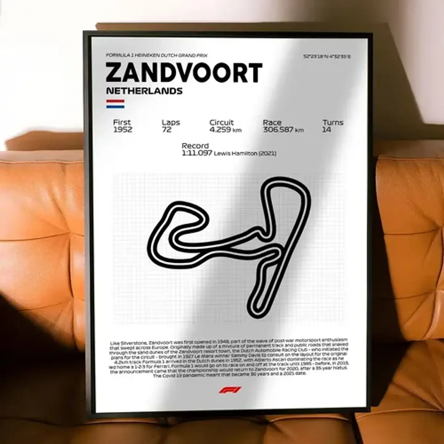 Cuadro F1 Circuito Zandvoort (países Bajos) 3