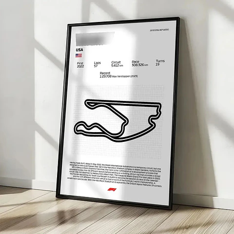 Cuadro F1 Circuito De Miami (usa Grand Prix)