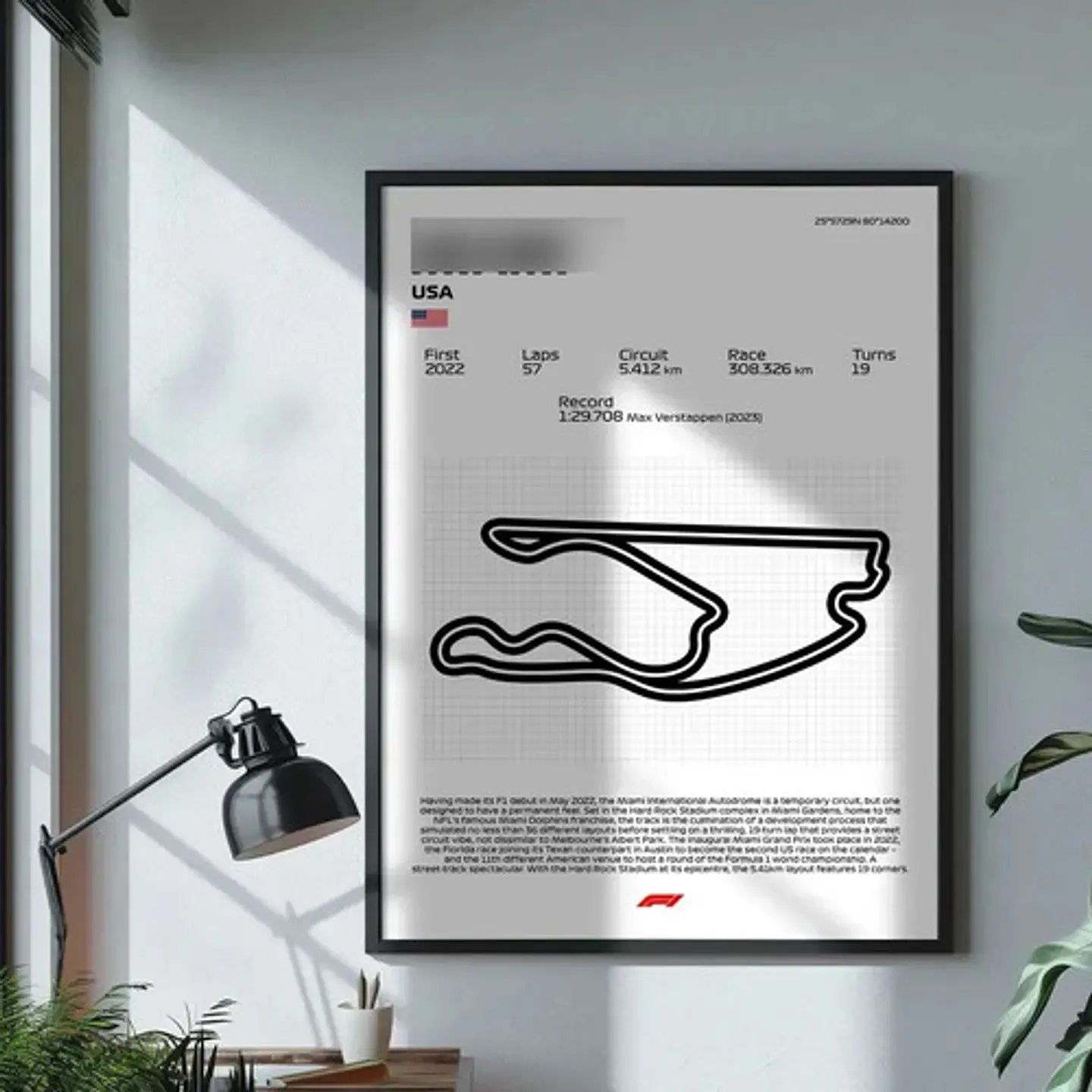 Cuadro F1 Circuito De Miami (usa Grand Prix) 2