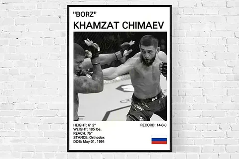 Cuadro De Khamzat Chimaev Ufc Peleador + Marco