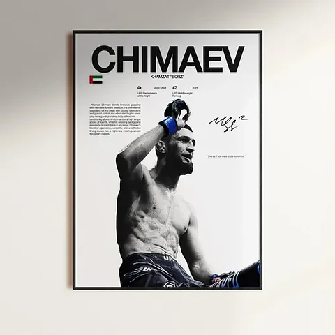 Cuadro De Khamzat Chimaev Ufc Peleador + Marco