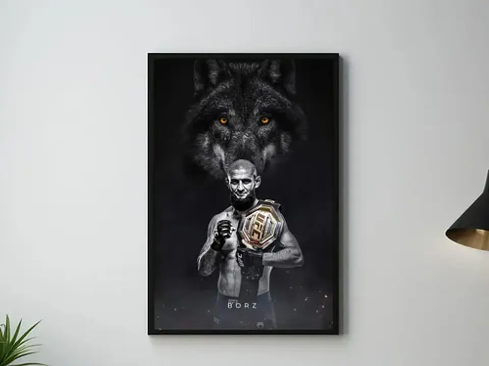 Cuadro De Khamzat Chimaev Ufc Peleador + Marco 5