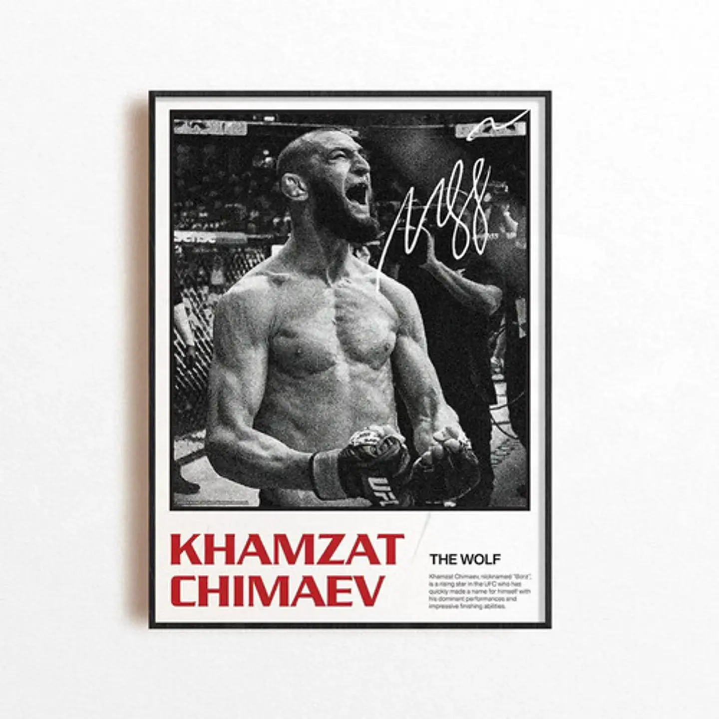 Cuadro De Khamzat Chimaev Ufc Peleador + Marco 7