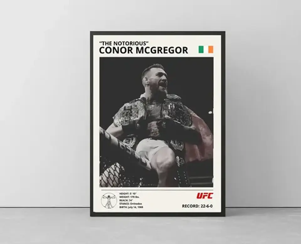 Cuadro Conor Mcgregor Ufc + Marco 1