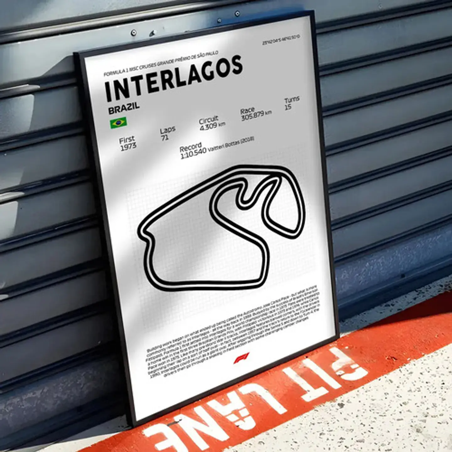 Cuadro F1 Brasil Interlagos Circuito Formula 1  Motorsport 2