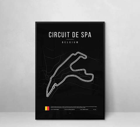 Cuadro Circuitos Spa Francochamps F1 Pista
