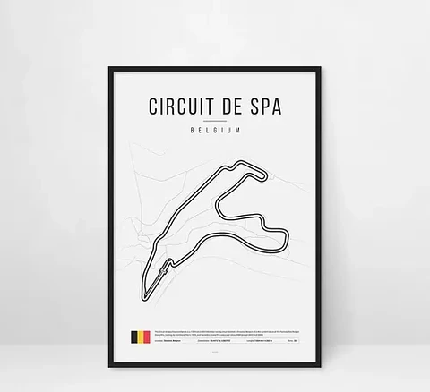 Cuadro Circuitos Spa Francochamps F1 Pista