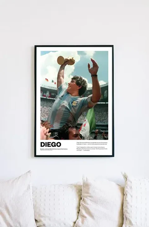 Cuadros De Diego Armando Maradona 10 Futbol El Diez  + Marco