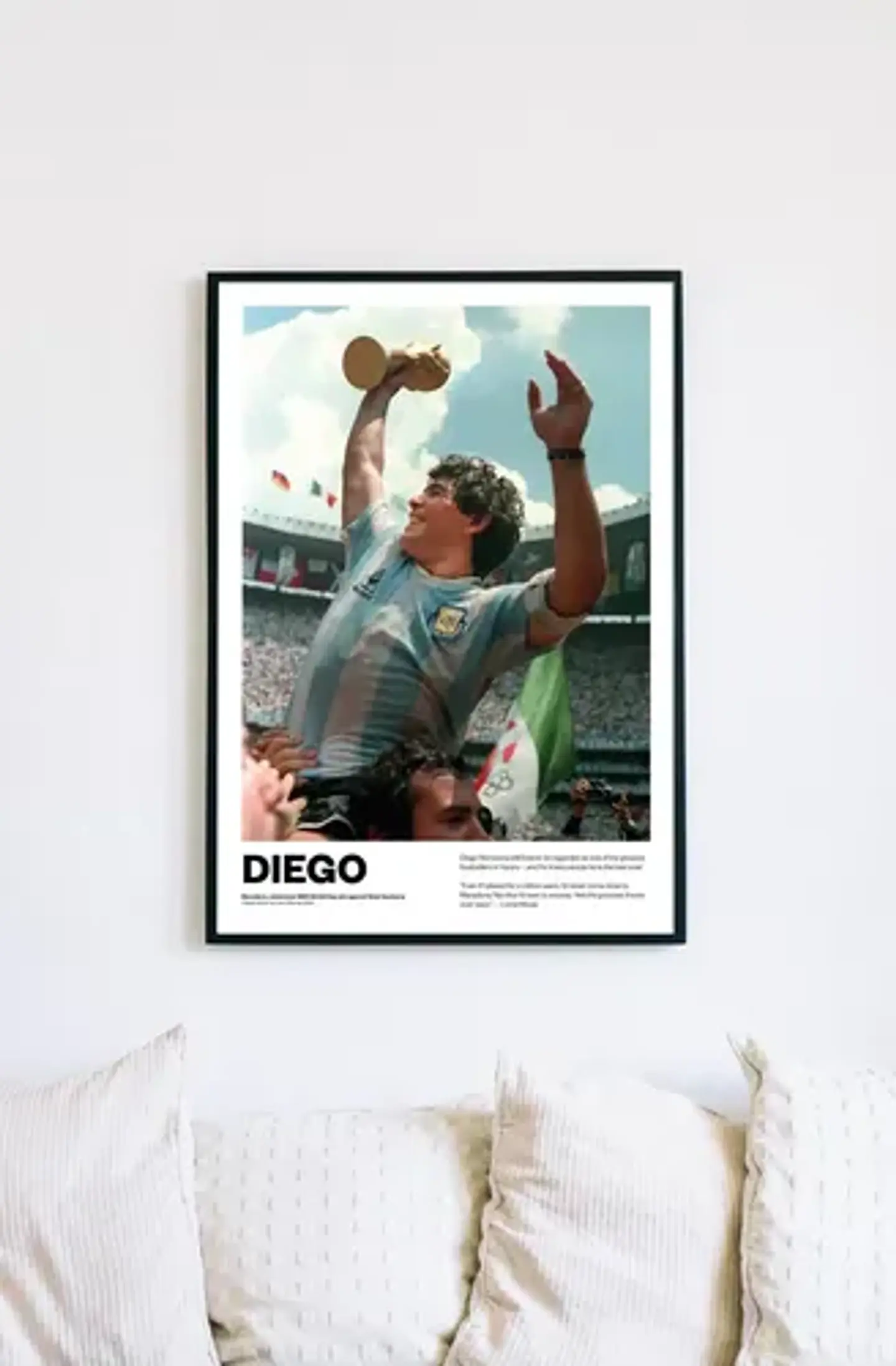 Cuadros De Diego Armando Maradona 10 Futbol El Diez  + Marco 1