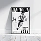 Cuadros De Diego Armando Maradona 10 Futbol El Diez  + Marco - Miniatura 2