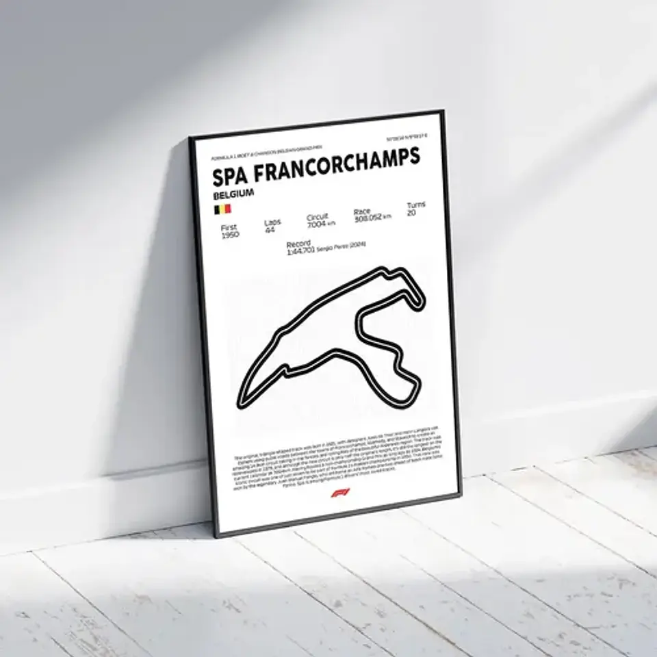 Cuadro F1 Circuito F1 Spa Francochamps 1