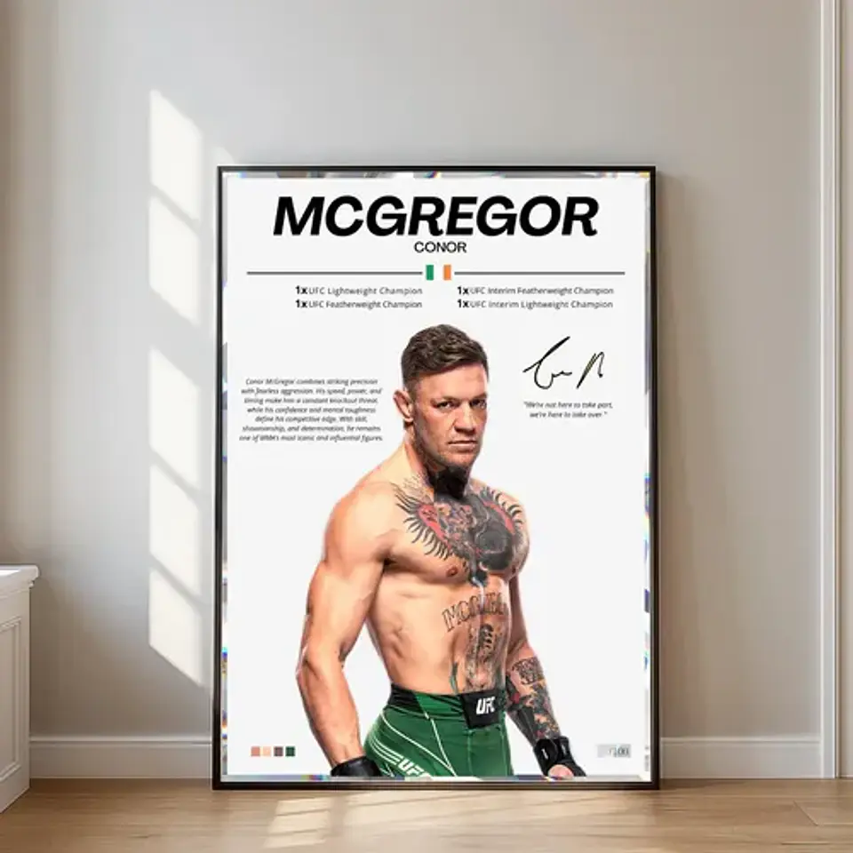 Cuadro De Conor Mcgregor Ufc Peleador + Marco 2