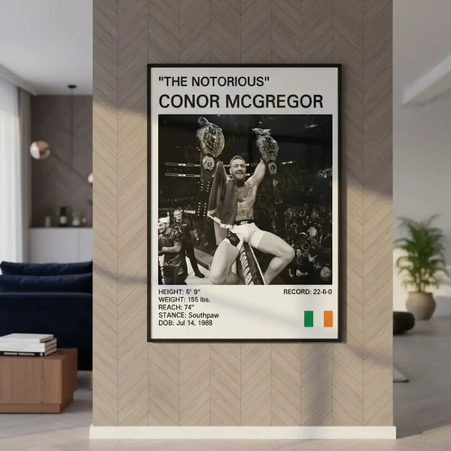 Cuadro De Conor Mcgregor Ufc Peleador + Marco 3