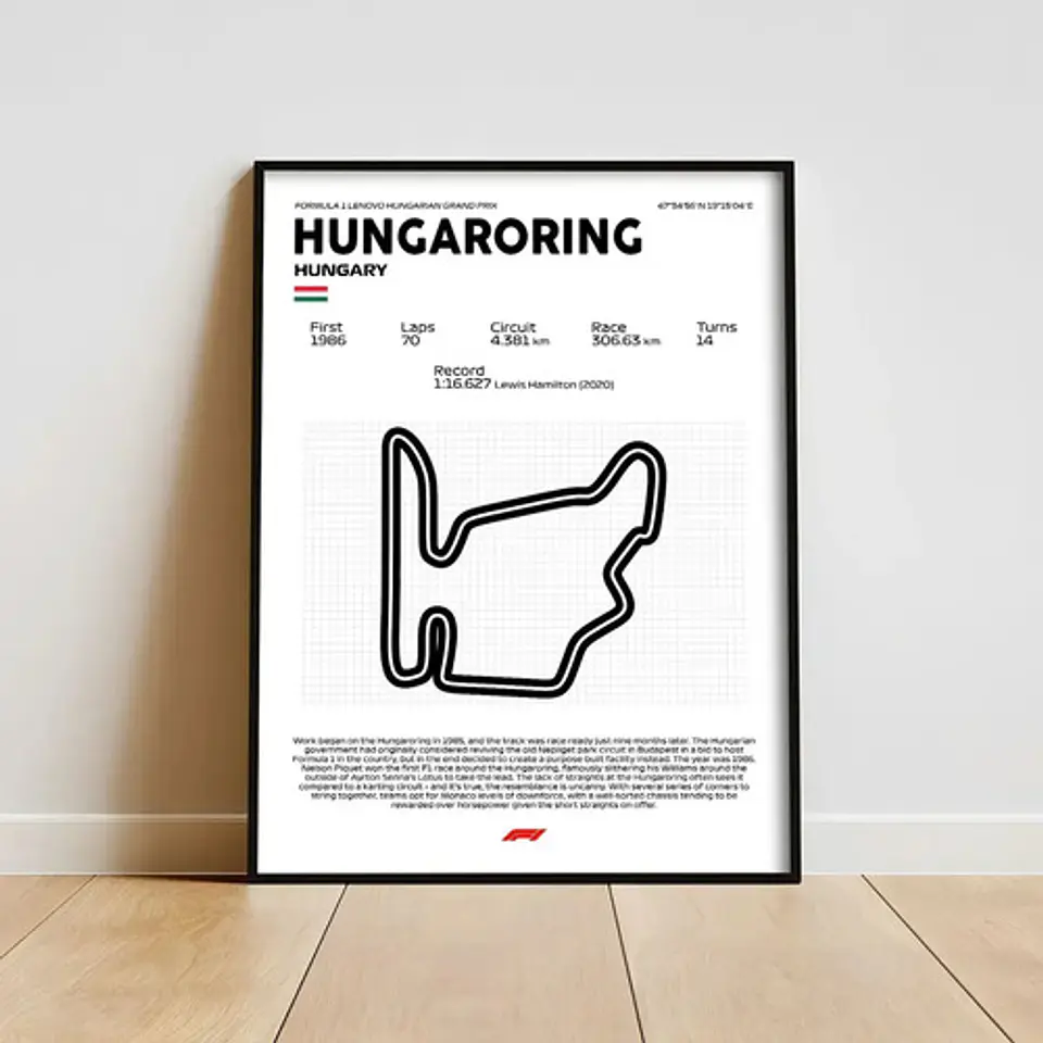 Cuadro F1 Circuito De Hungaroring (hungría) 1