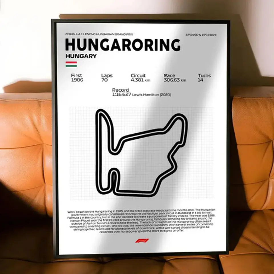 Cuadro F1 Circuito De Hungaroring (hungría) 2