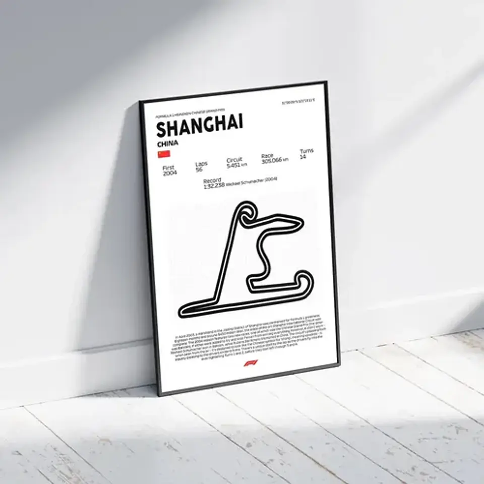 Cuadro F1 Circuito De Shanghái (china Grand Prix) 2