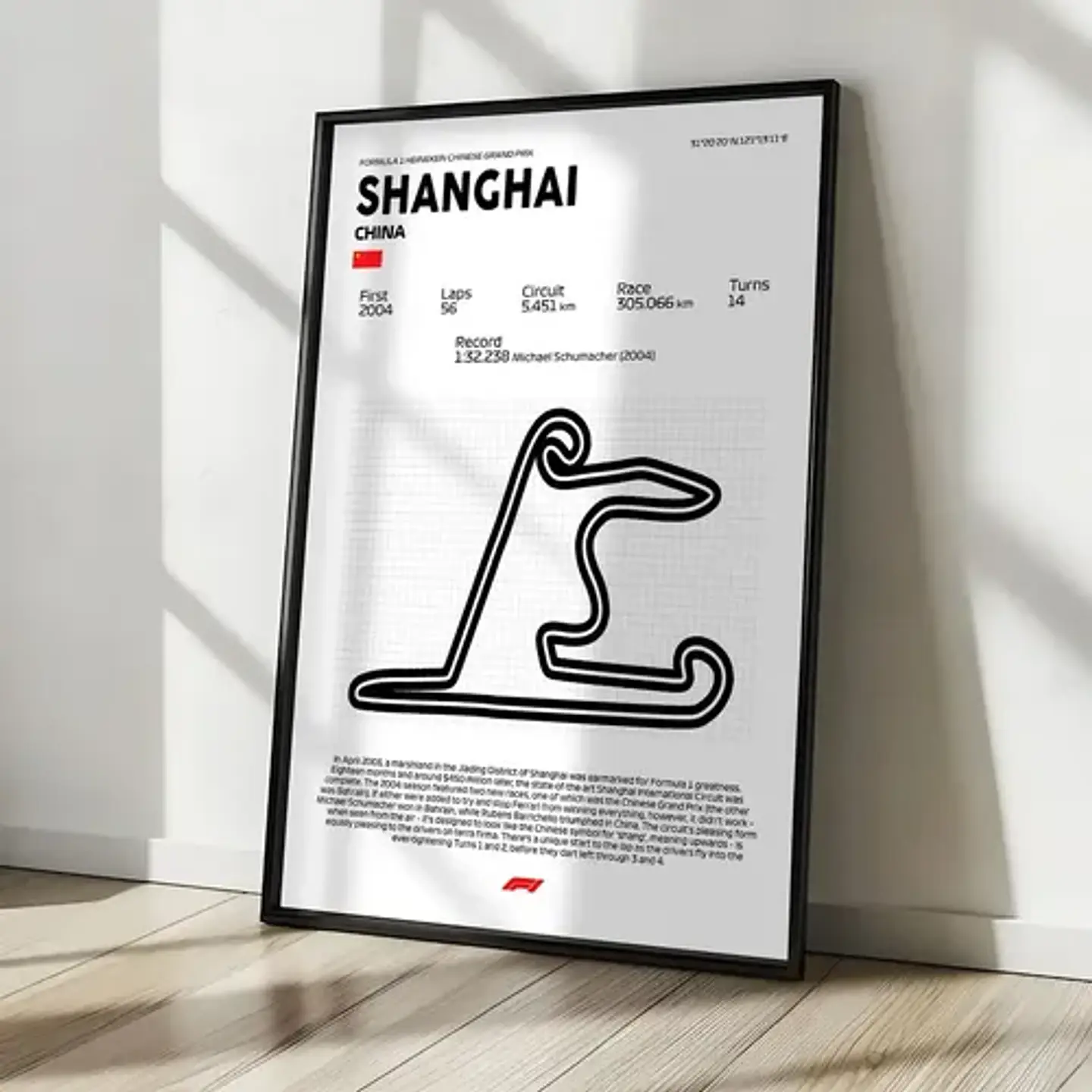 Cuadro F1 Circuito De Shanghái (china Grand Prix) 3