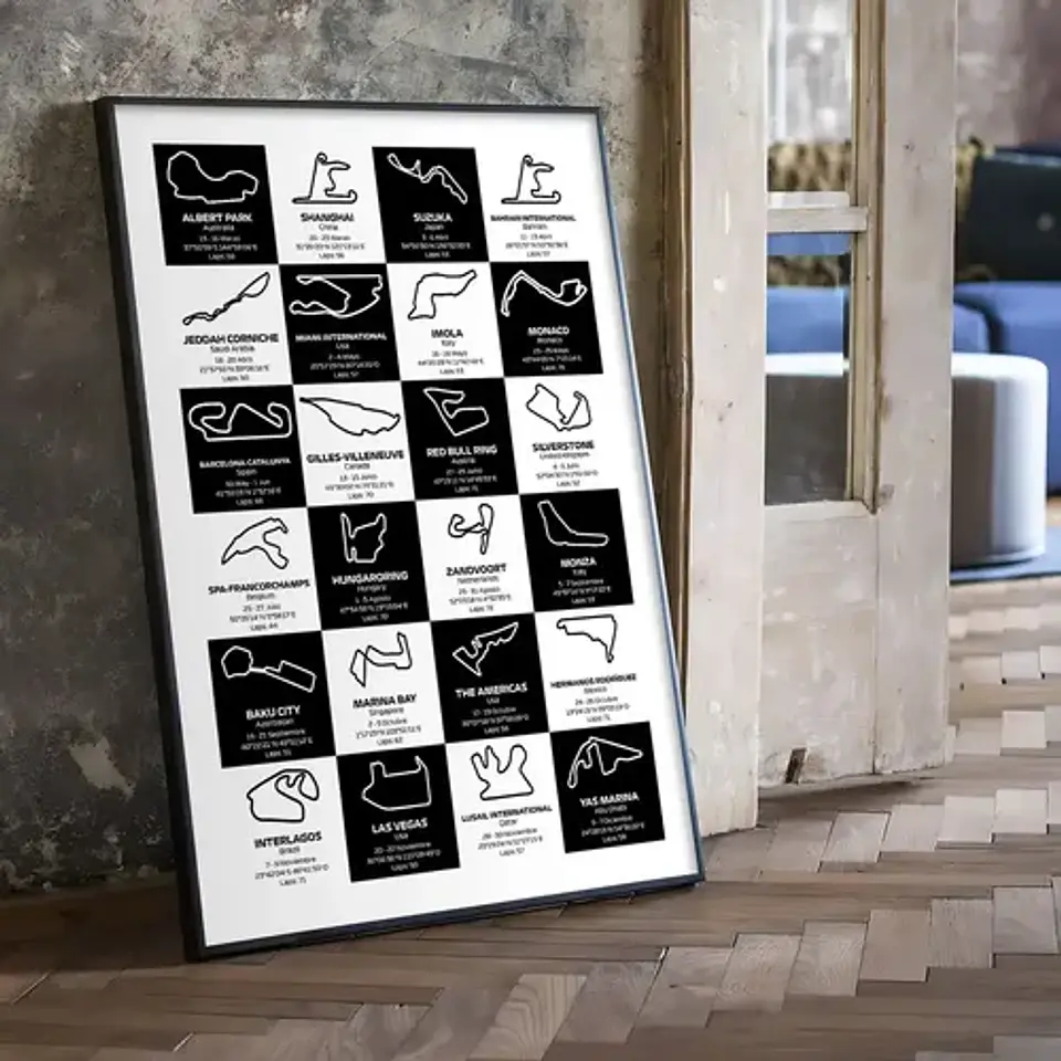 Cuadro Calendario Formula 1 2025 Pistas Gp Motorsport 2