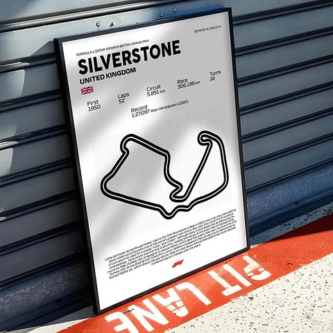Cuadro F1 Circuito De Silverstone (reino Unido)
