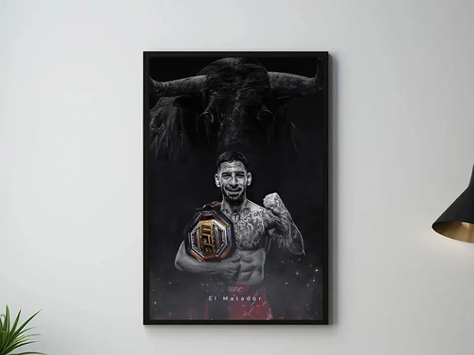 6 Cuadros De Ilia Topuria Ufc I Peleador + Marco 1