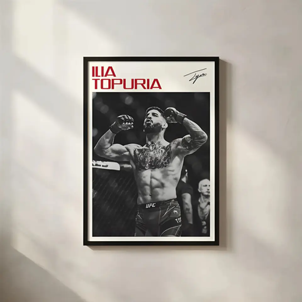 6 Cuadros De Ilia Topuria Ufc I Peleador + Marco 2