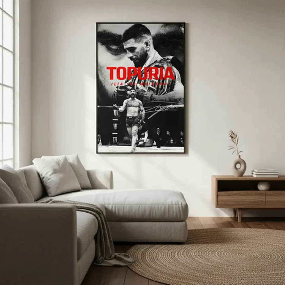 6 Cuadros De Ilia Topuria Ufc I Peleador + Marco 4
