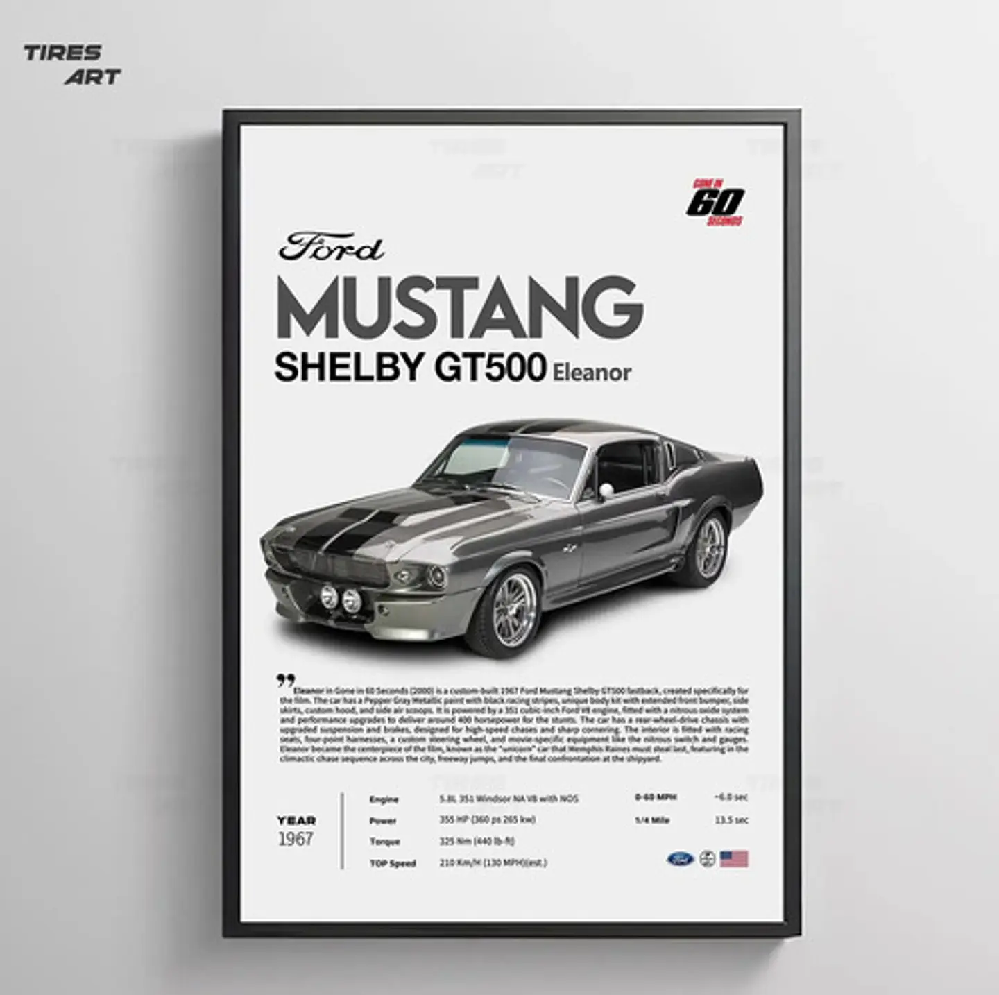 Cuadro Auto Mclaren F1 1992 Deportivo + Marco 5