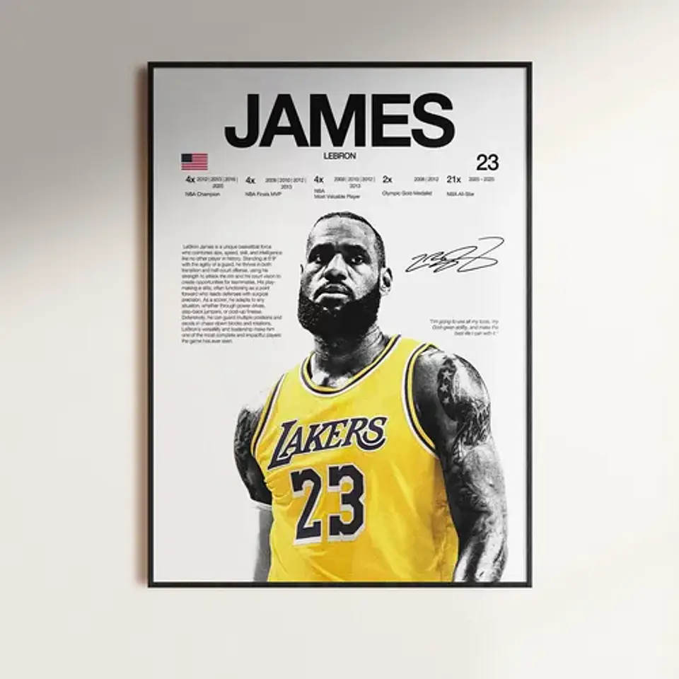 Cuadros Basquetbol De Kobe, Lebron, Curry Y Durant, Iverson 2