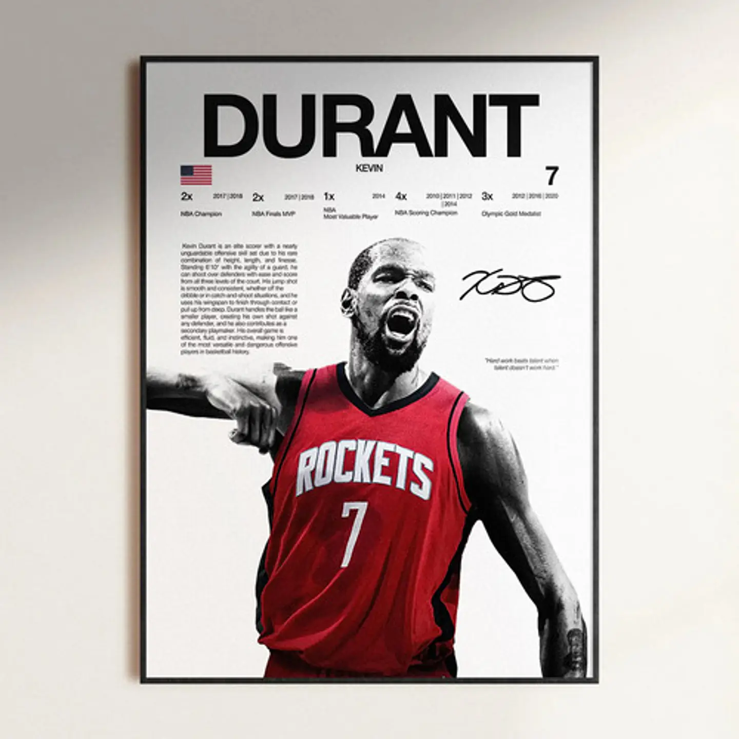 Cuadros Basquetbol De Kobe, Lebron, Curry Y Durant, Iverson 5
