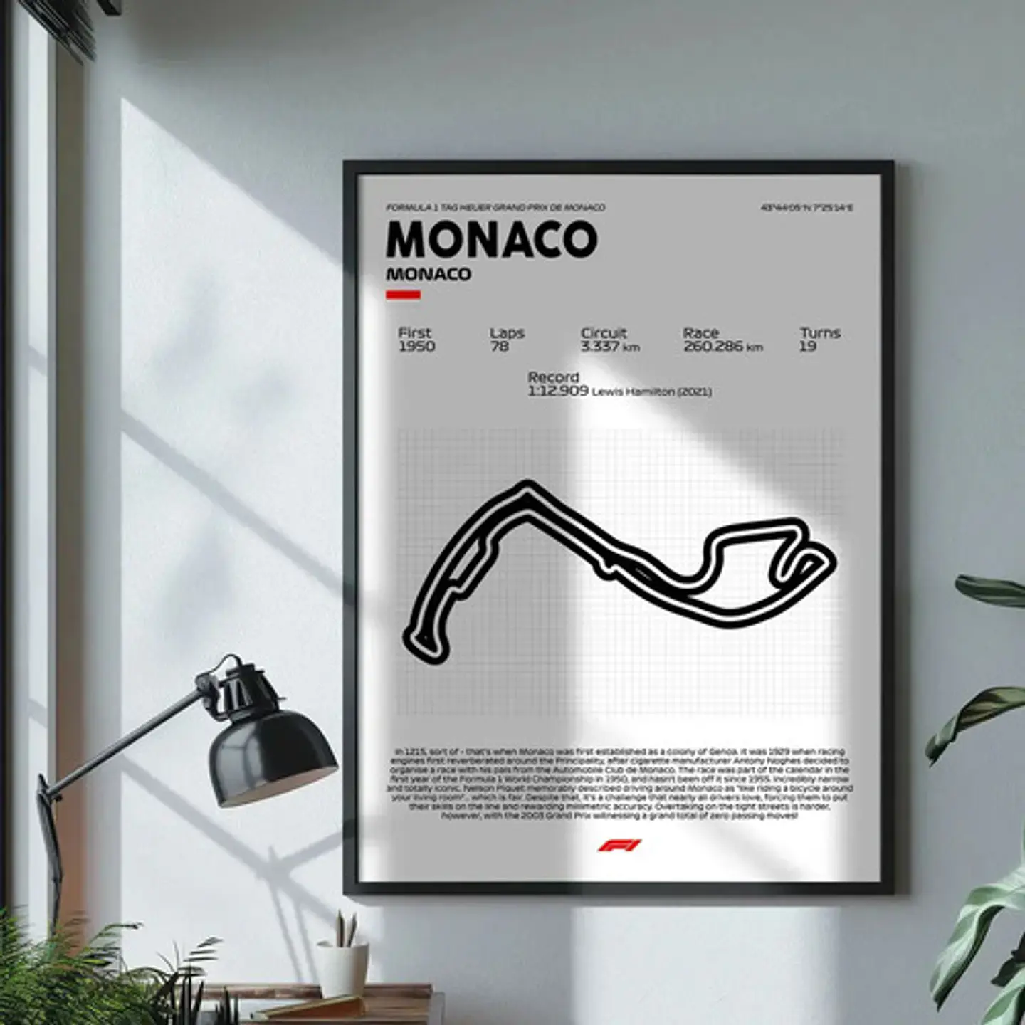 Cuadro Formula 1 Circuito De Monaco Motorsport 2